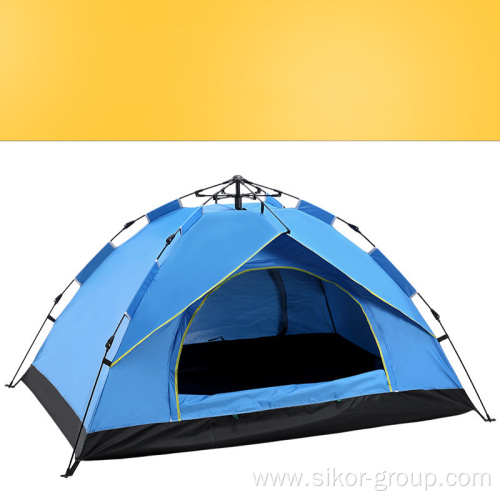 Outdoor camping tent 2-4 people automatic tent spring type quick opening rainproof sunscreen camping tent